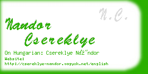 nandor csereklye business card